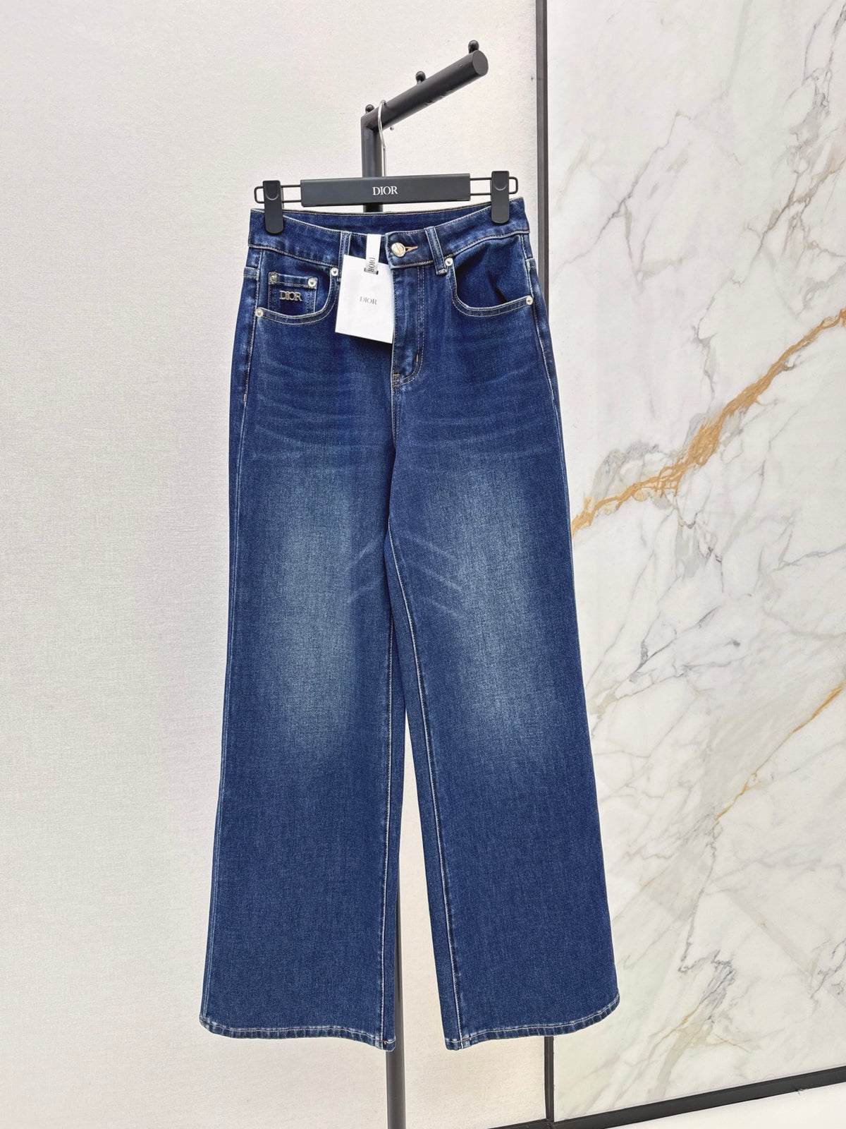 26FW New Embroidered Straight-Leg Jeans 🩵🖤