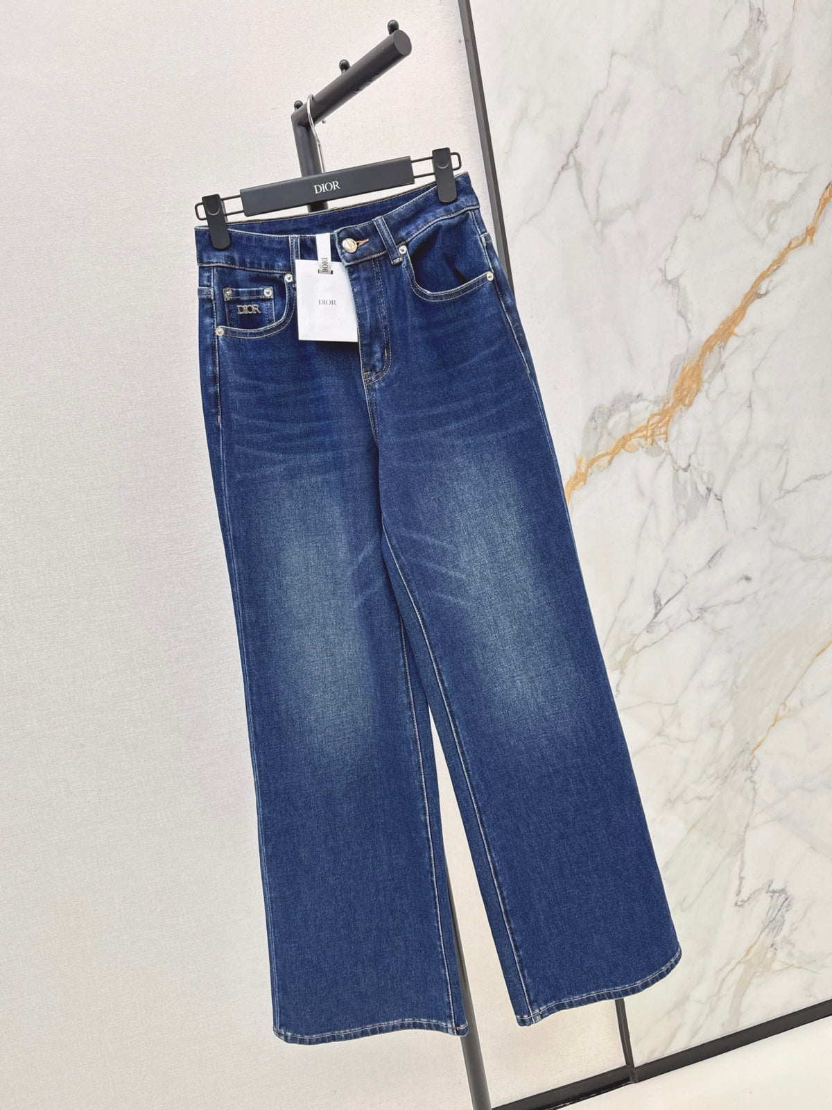 26FW New Embroidered Straight-Leg Jeans 🩵🖤