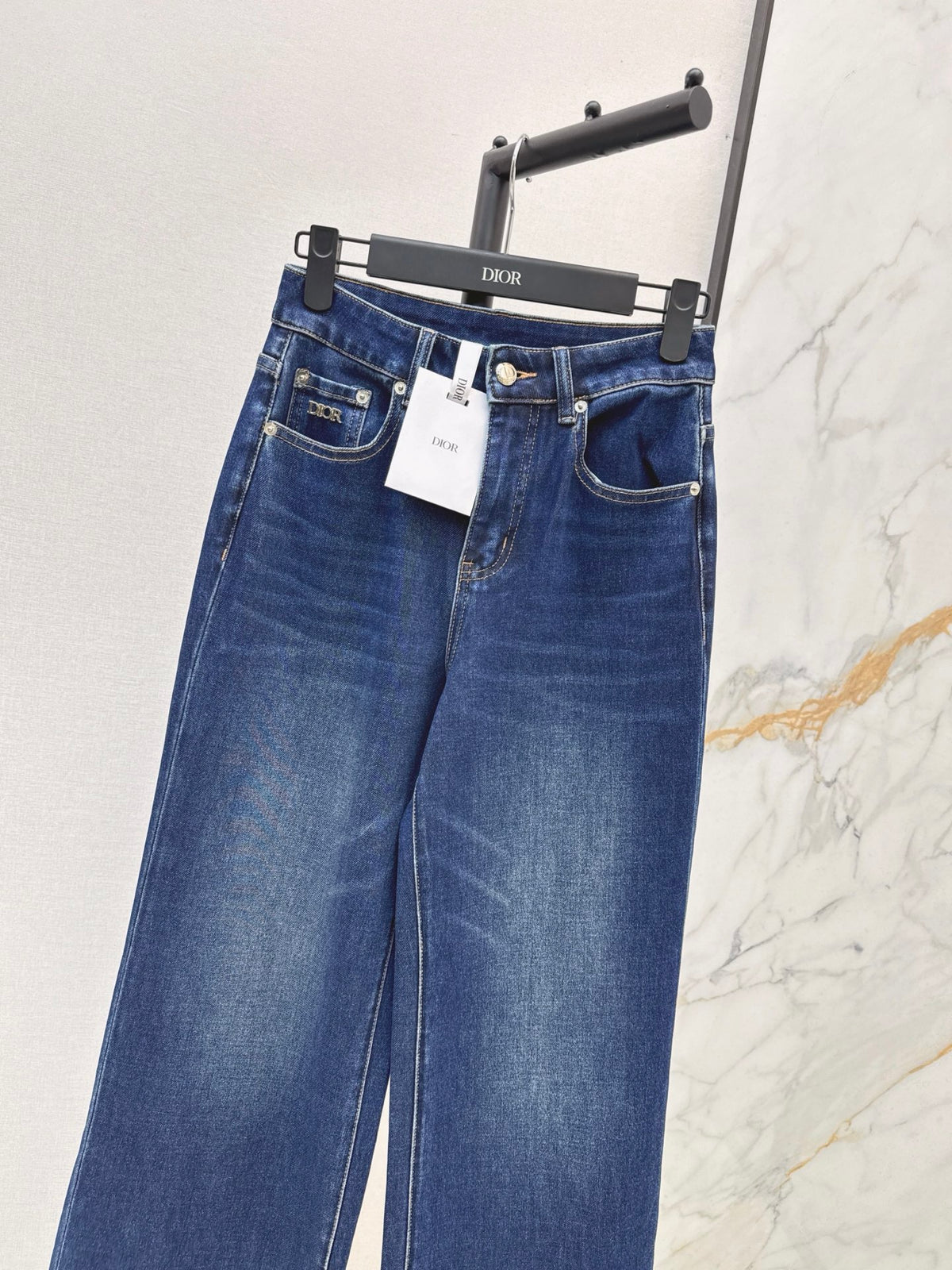 26FW New Embroidered Straight-Leg Jeans 🩵🖤