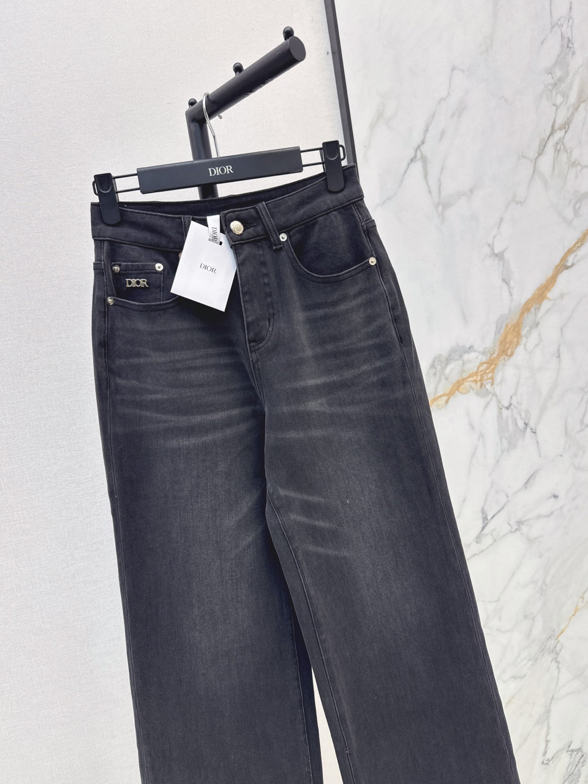 26FW New Embroidered Straight-Leg Jeans 🩵🖤
