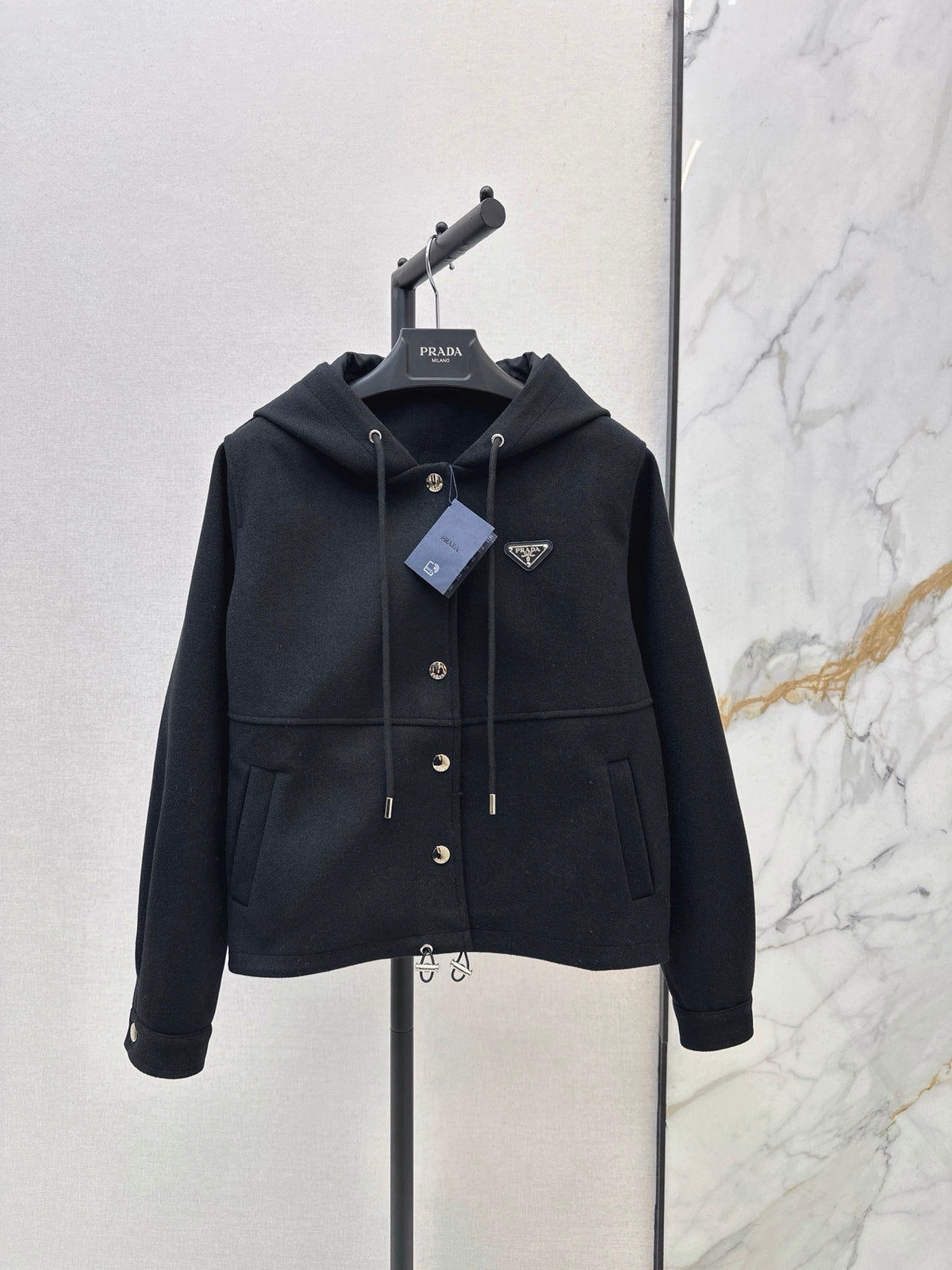 26FW New Wool Coat with Triangular Logo Detail 🖤