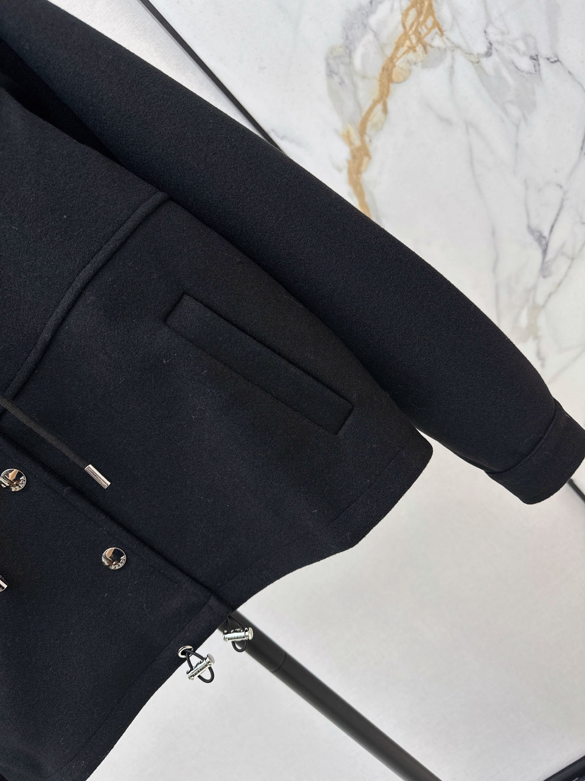 26FW New Wool Coat with Triangular Logo Detail 🖤