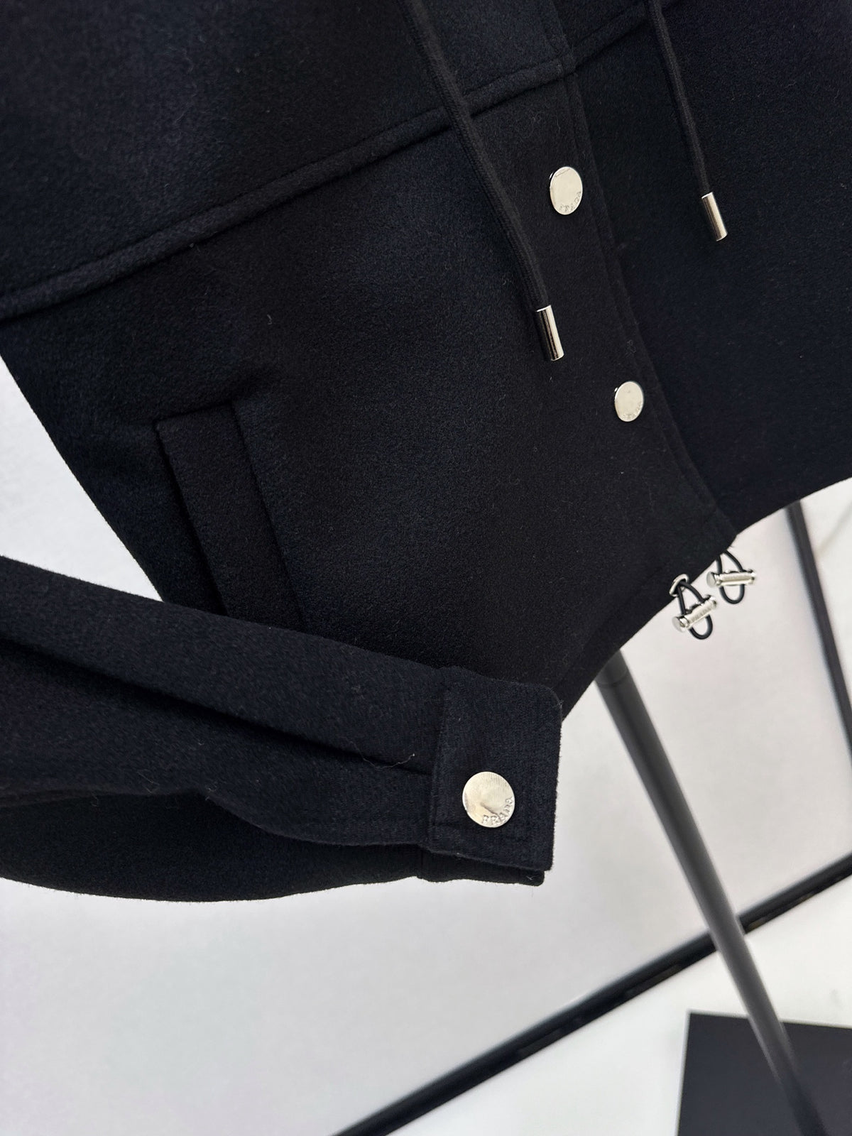 26FW New Wool Coat with Triangular Logo Detail 🖤