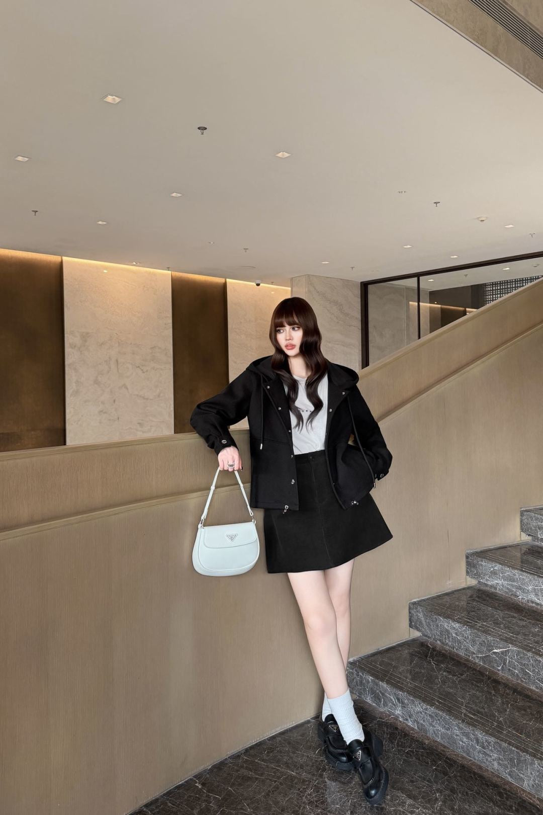 26FW New Wool Coat with Triangular Logo Detail 🖤