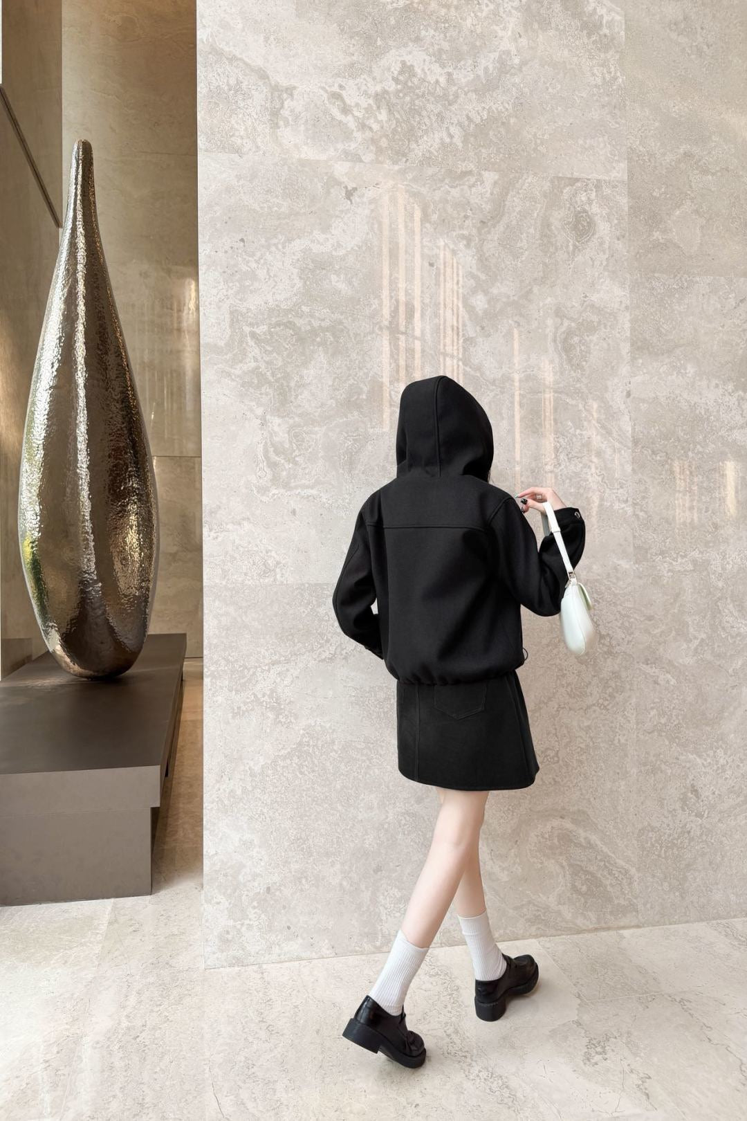 26FW New Wool Coat with Triangular Logo Detail 🖤