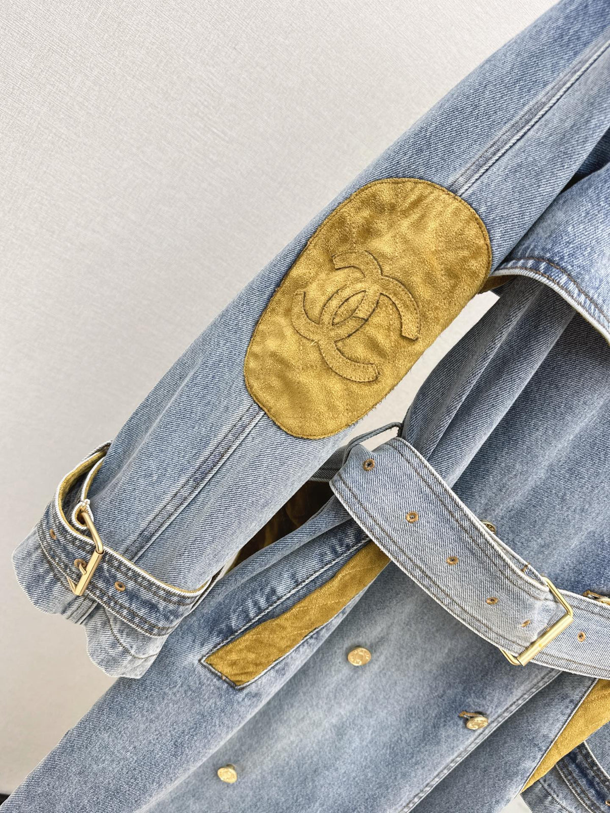 🔥Highest Quality🔥26FW New Suede Longline Denim-Style Trench Coat 🩵