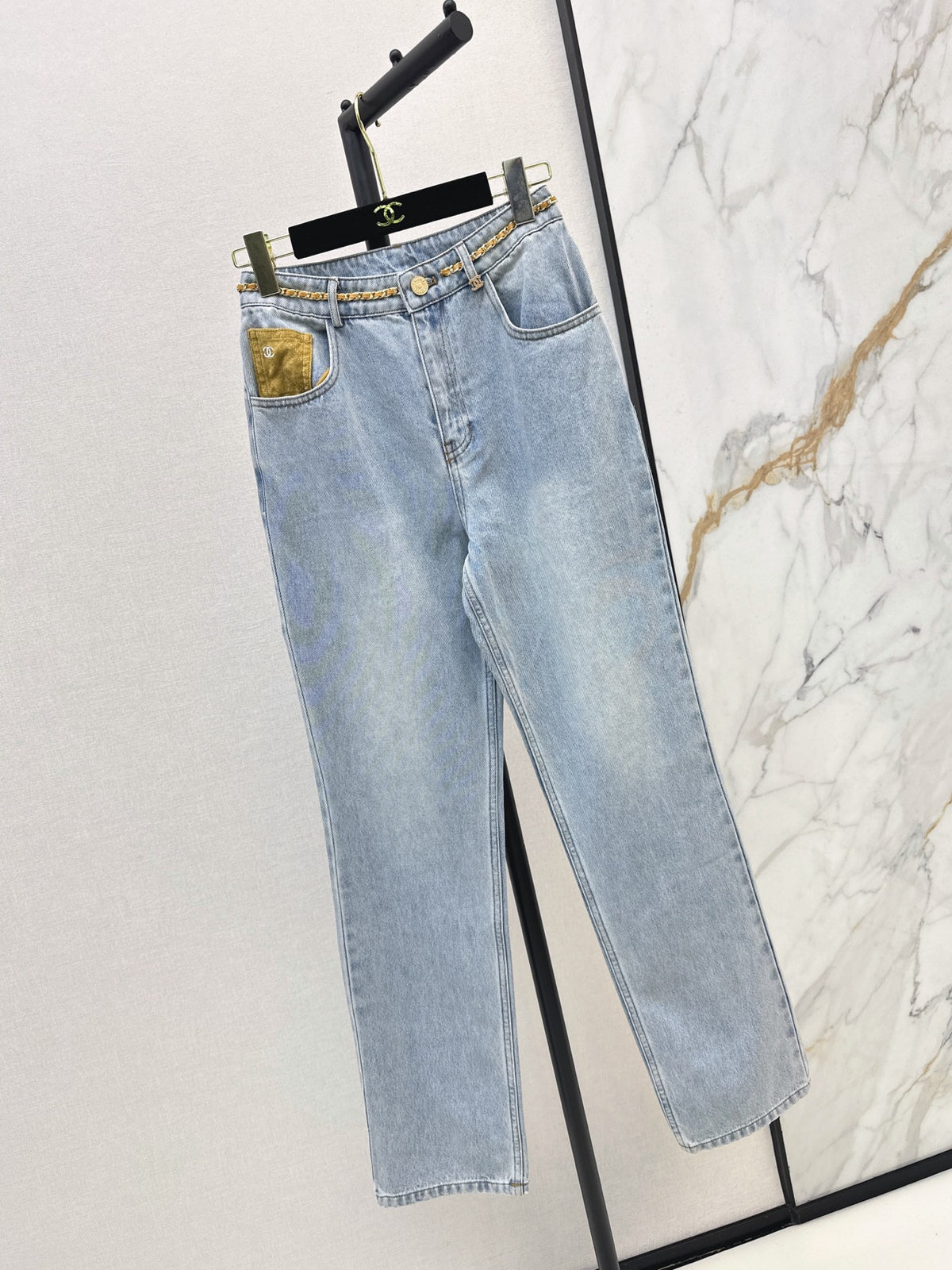🔥Highest Quality🔥26FW New Suede-Paneled Straight-Leg Jeans 🩵