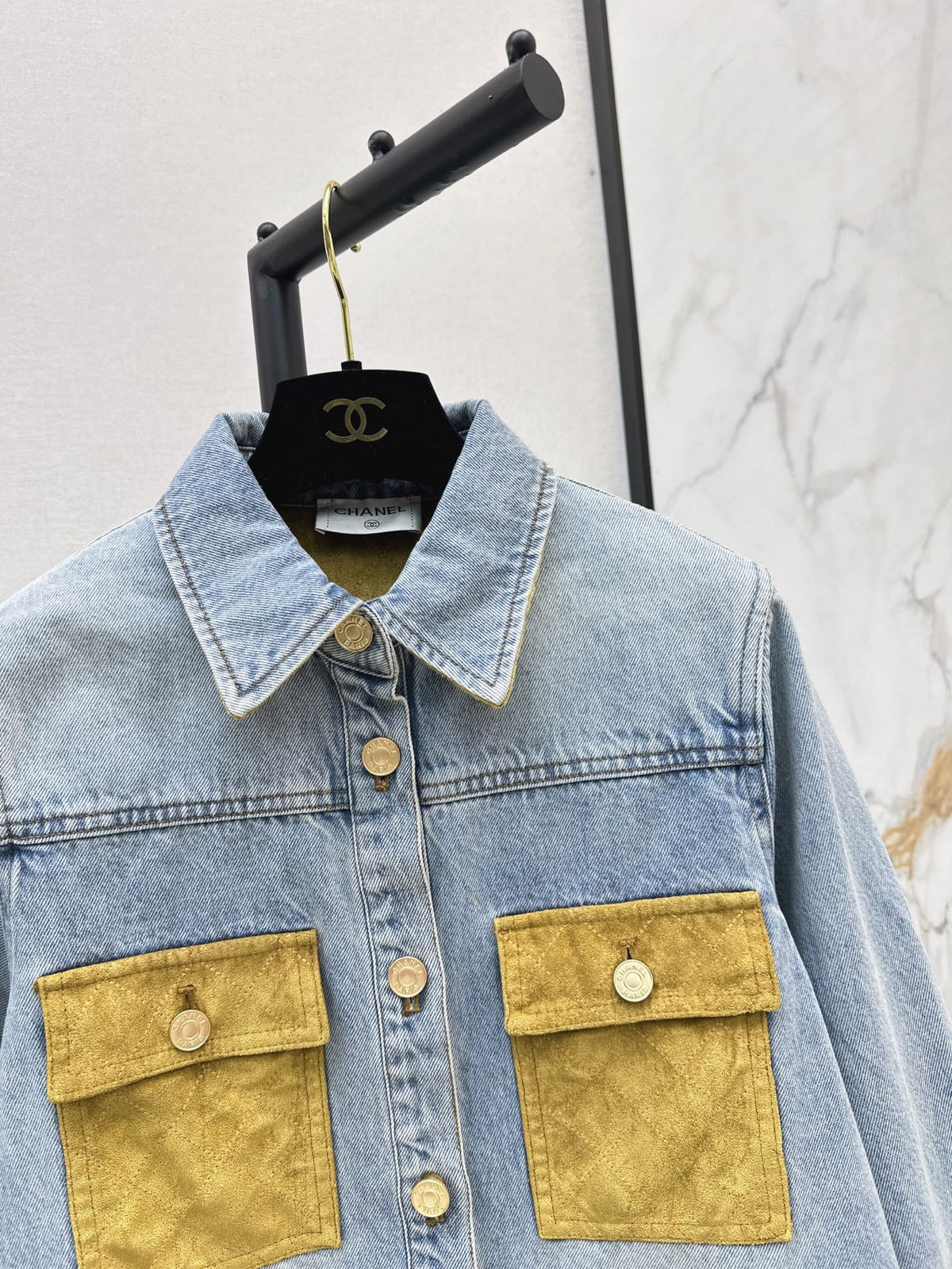 🔥Highest Quality🔥26FW New Collared Suede-Paneled Shirt Jacket 🩵