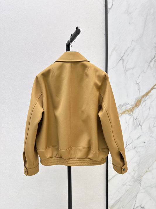 26FW New Khaki Drawstring Cropped Jacket 🤎