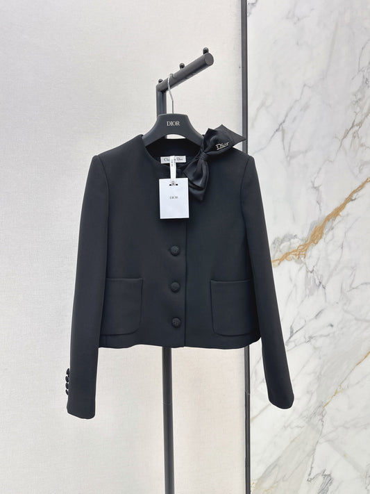 26FW New Bow-Detail Crewneck Jacket 🖤