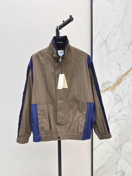 🔥Highest Quality🔥26FW New Color-Block Stand-Collar Trench Coat 🩶