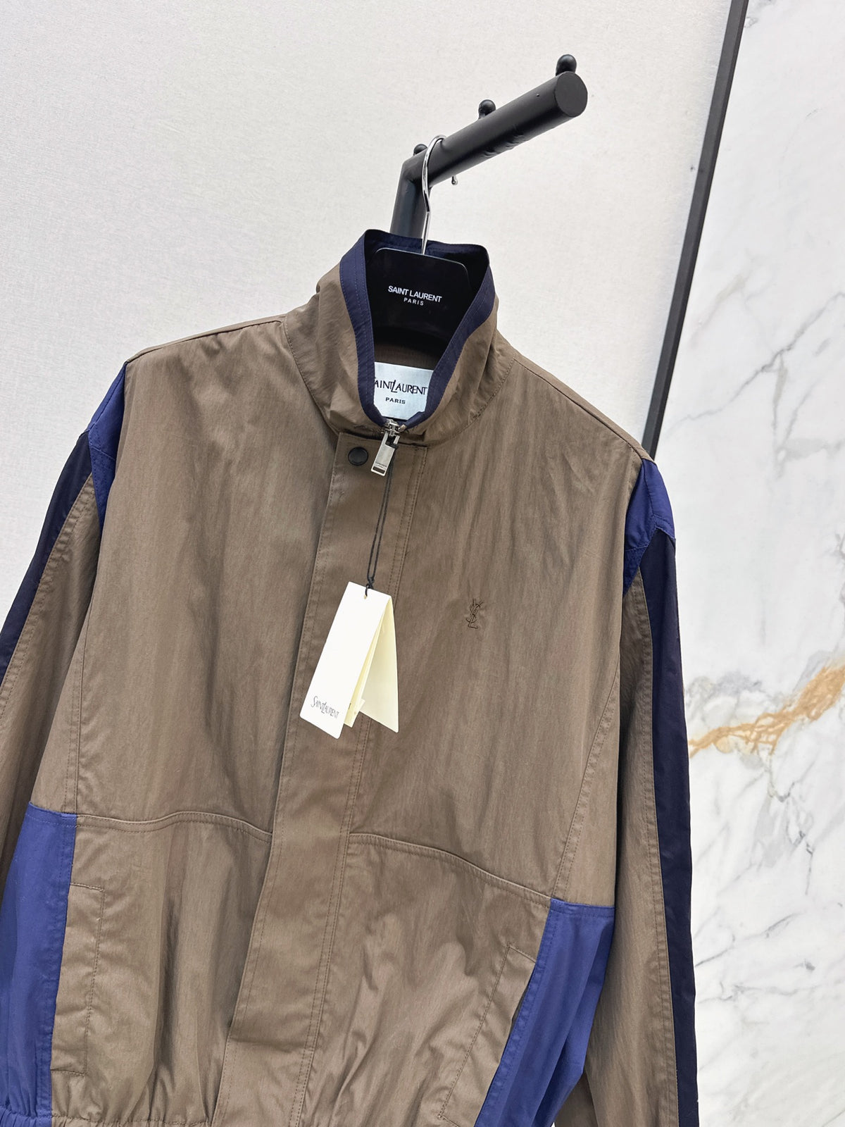 🔥Highest Quality🔥26FW New Color-Block Stand-Collar Trench Coat 🩶