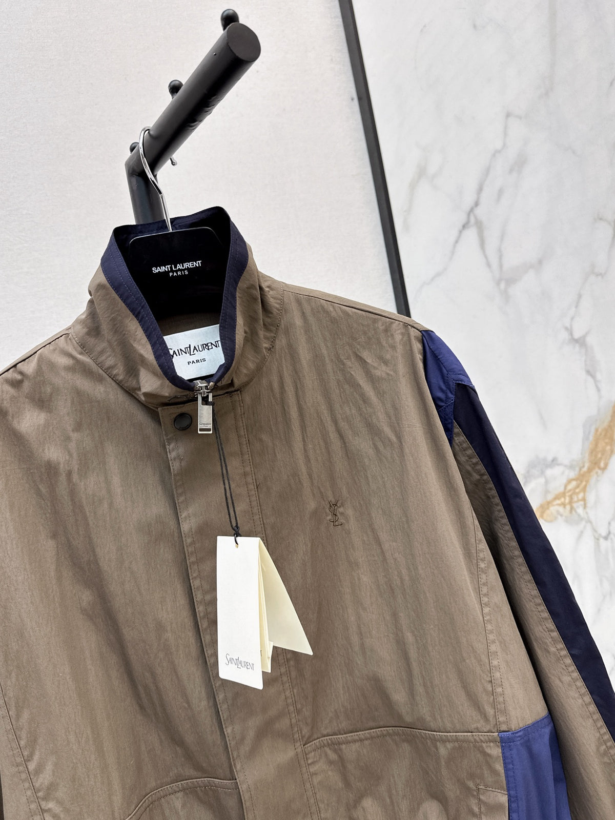 🔥Highest Quality🔥26FW New Color-Block Stand-Collar Trench Coat 🩶