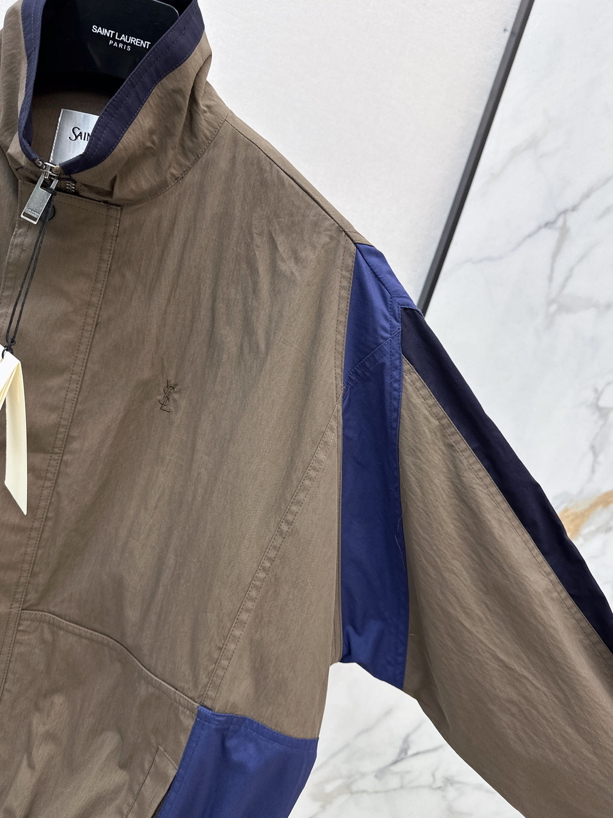 🔥Highest Quality🔥26FW New Color-Block Stand-Collar Trench Coat 🩶