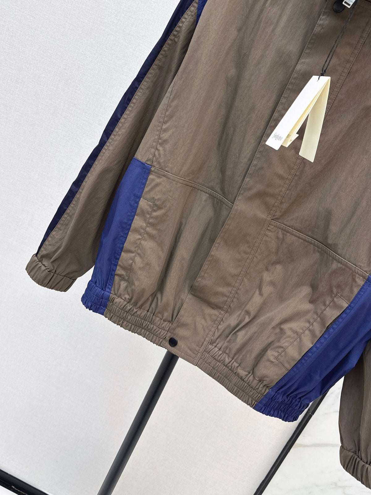 🔥Highest Quality🔥26FW New Color-Block Stand-Collar Trench Coat 🩶