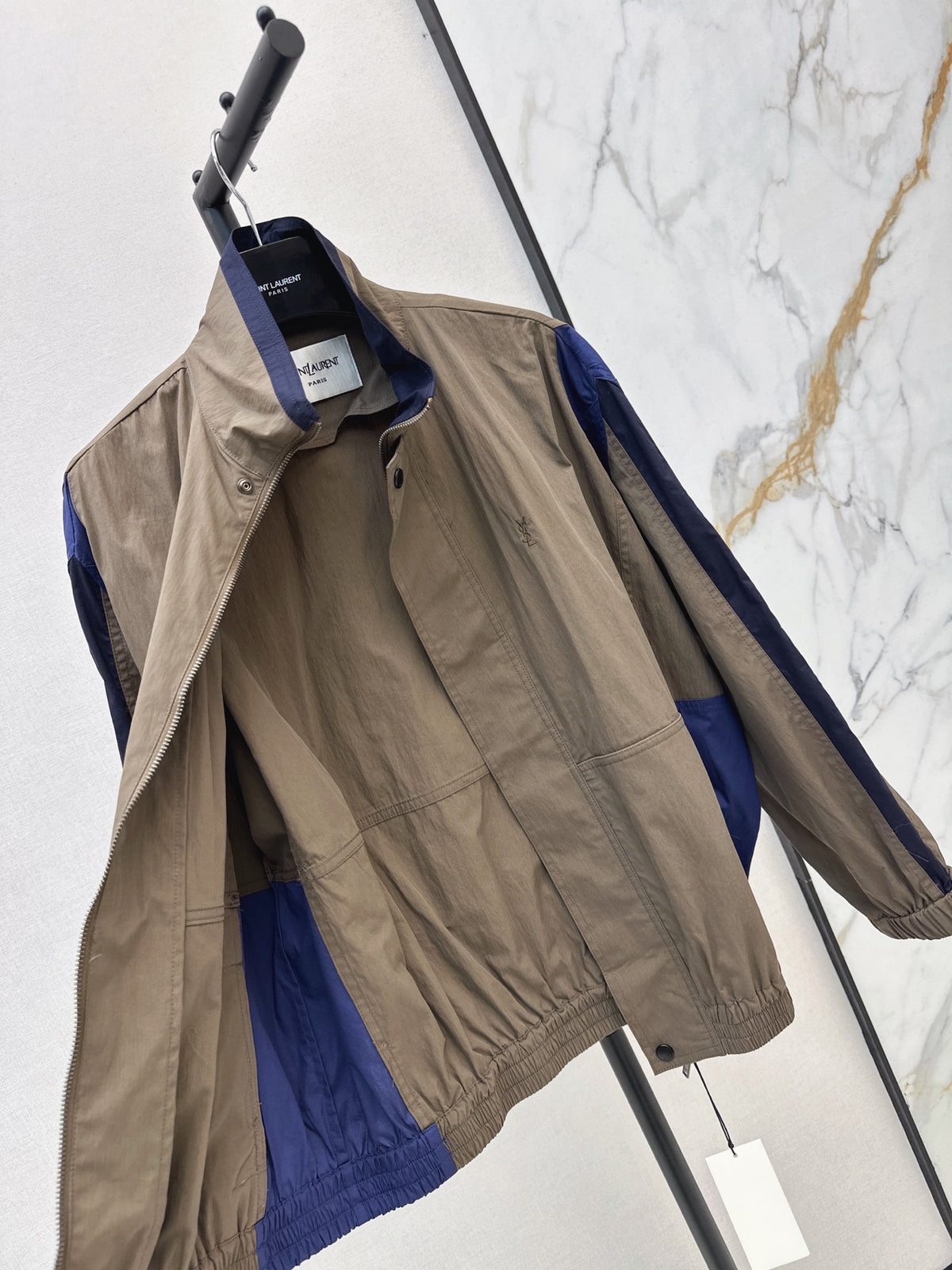 🔥Highest Quality🔥26FW New Color-Block Stand-Collar Trench Coat 🩶