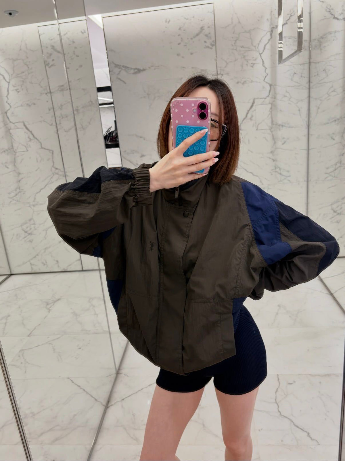 🔥Highest Quality🔥26FW New Color-Block Stand-Collar Trench Coat 🩶