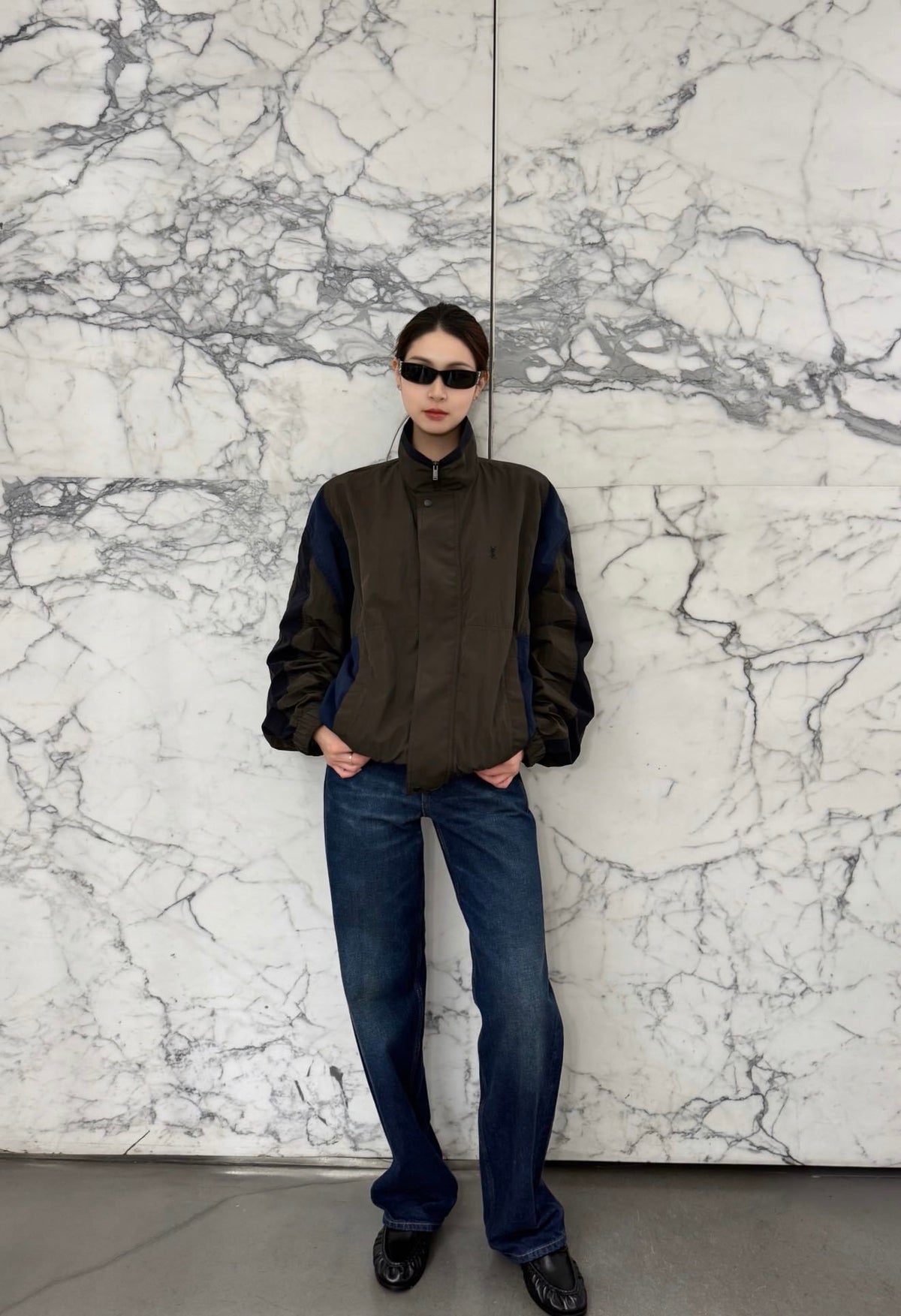 🔥Highest Quality🔥26FW New Color-Block Stand-Collar Trench Coat 🩶