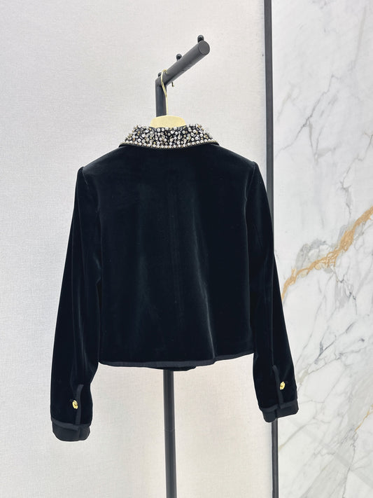 🔥Highest Quality🔥26FW New Velvet Cropped Jacket 🖤