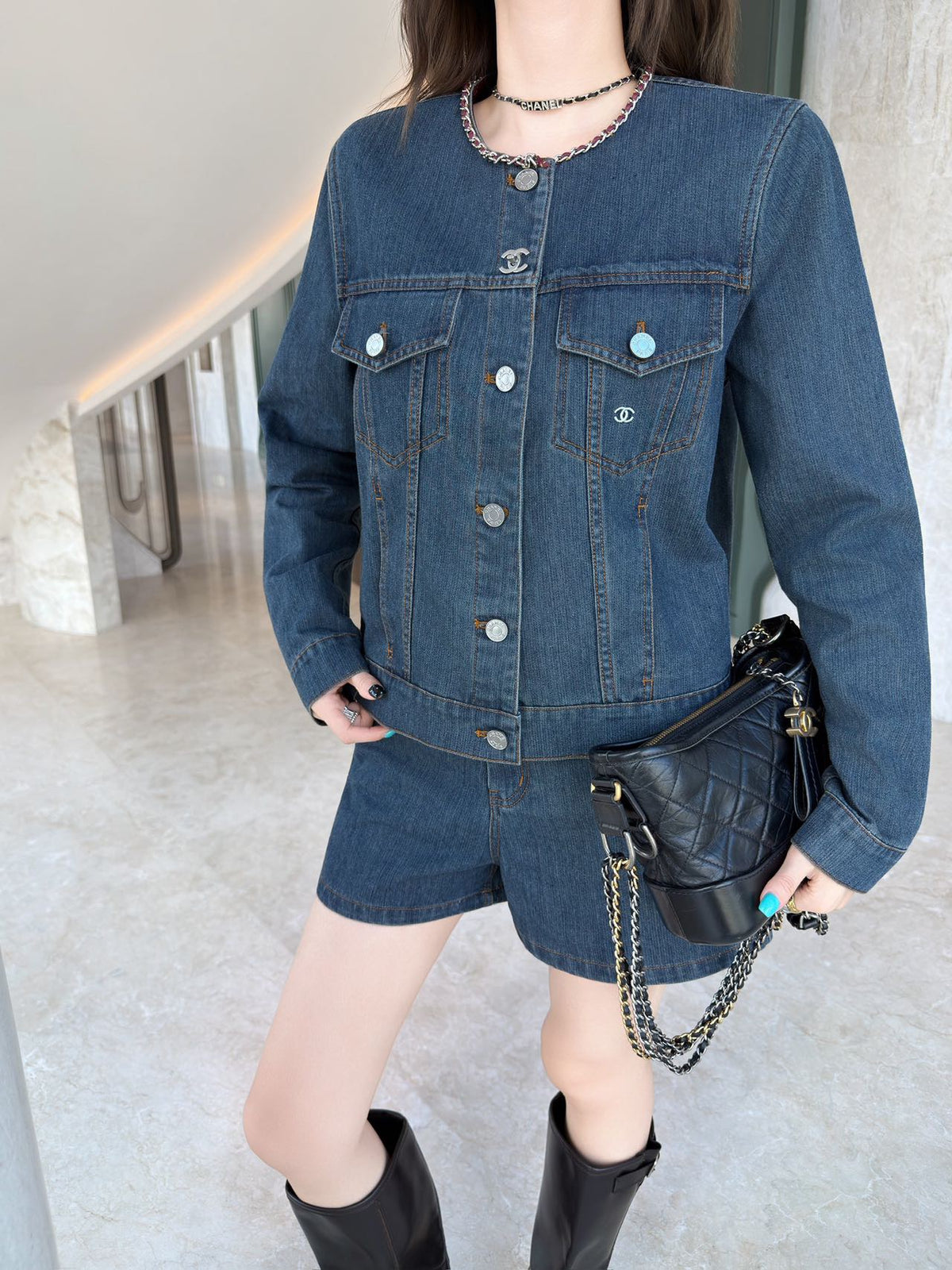 26FW New Denim Crew-Neck Jacket 💙