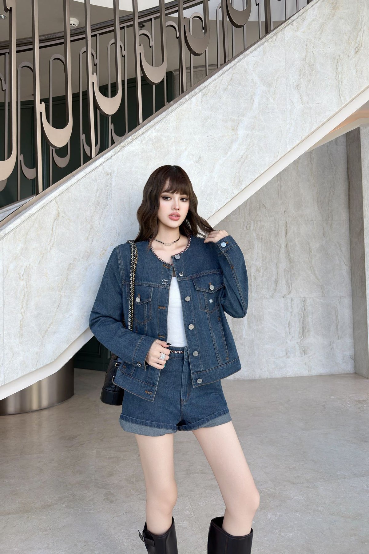 26FW New Denim Crew-Neck Jacket 💙