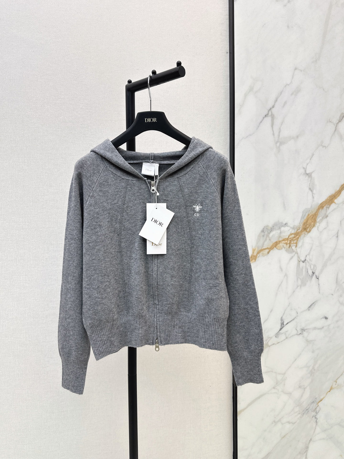 26FW New Casual Hooded Knit Cardigan 🤍🩶🖤