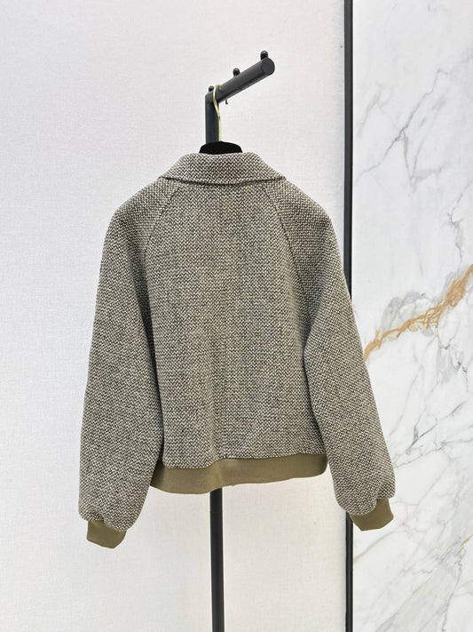 26FW New Tweed Cropped Jacket with Gold-Tone Accents 🤎