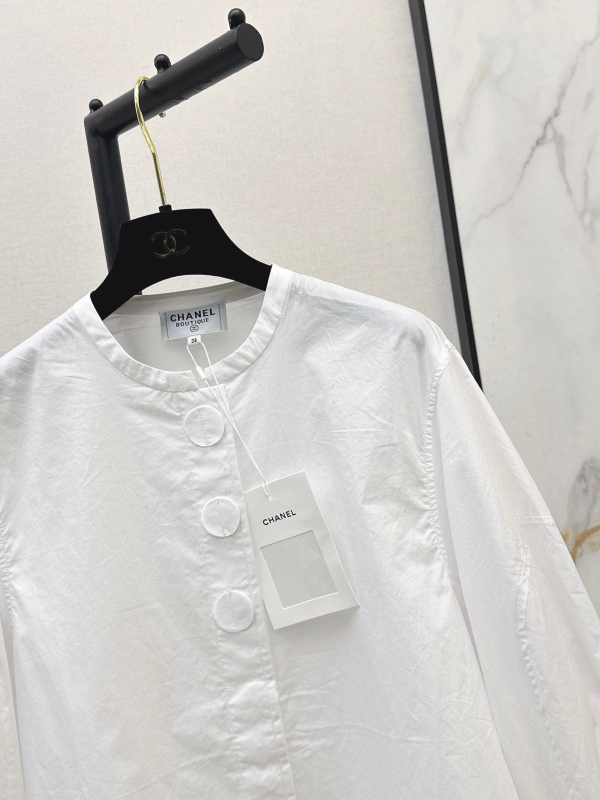 🔥Highest Quality🔥26FW New White Shirt with Embroidered Logo Detail 🤍