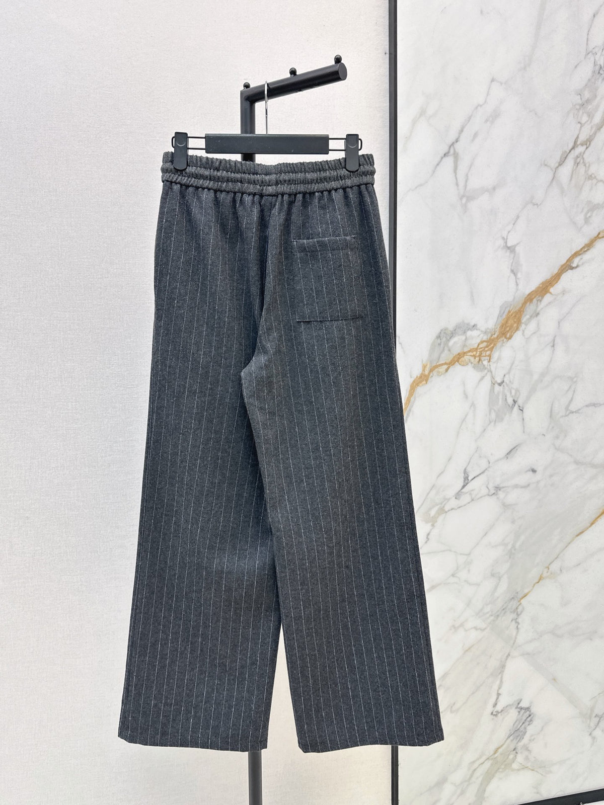 26FW New Striped Wool Wide-Leg Trousers 🩶🖤