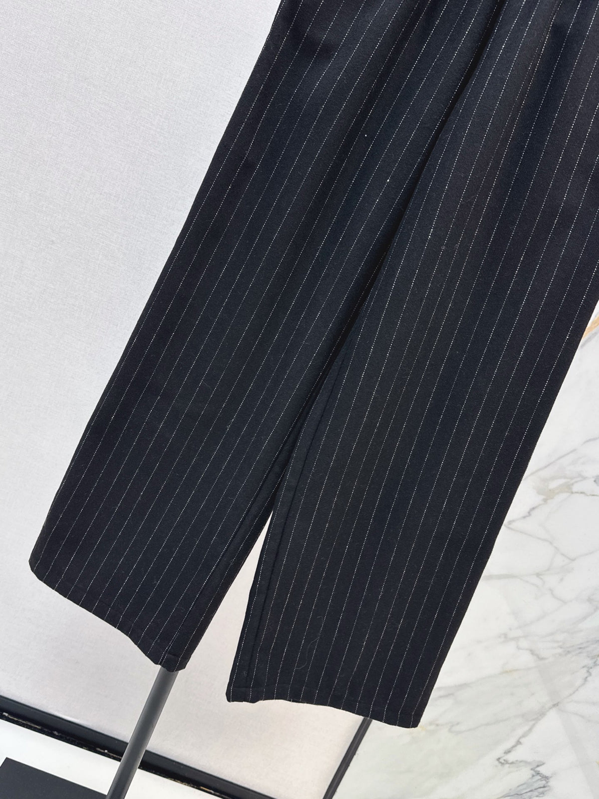 26FW New Striped Wool Wide-Leg Trousers 🩶🖤