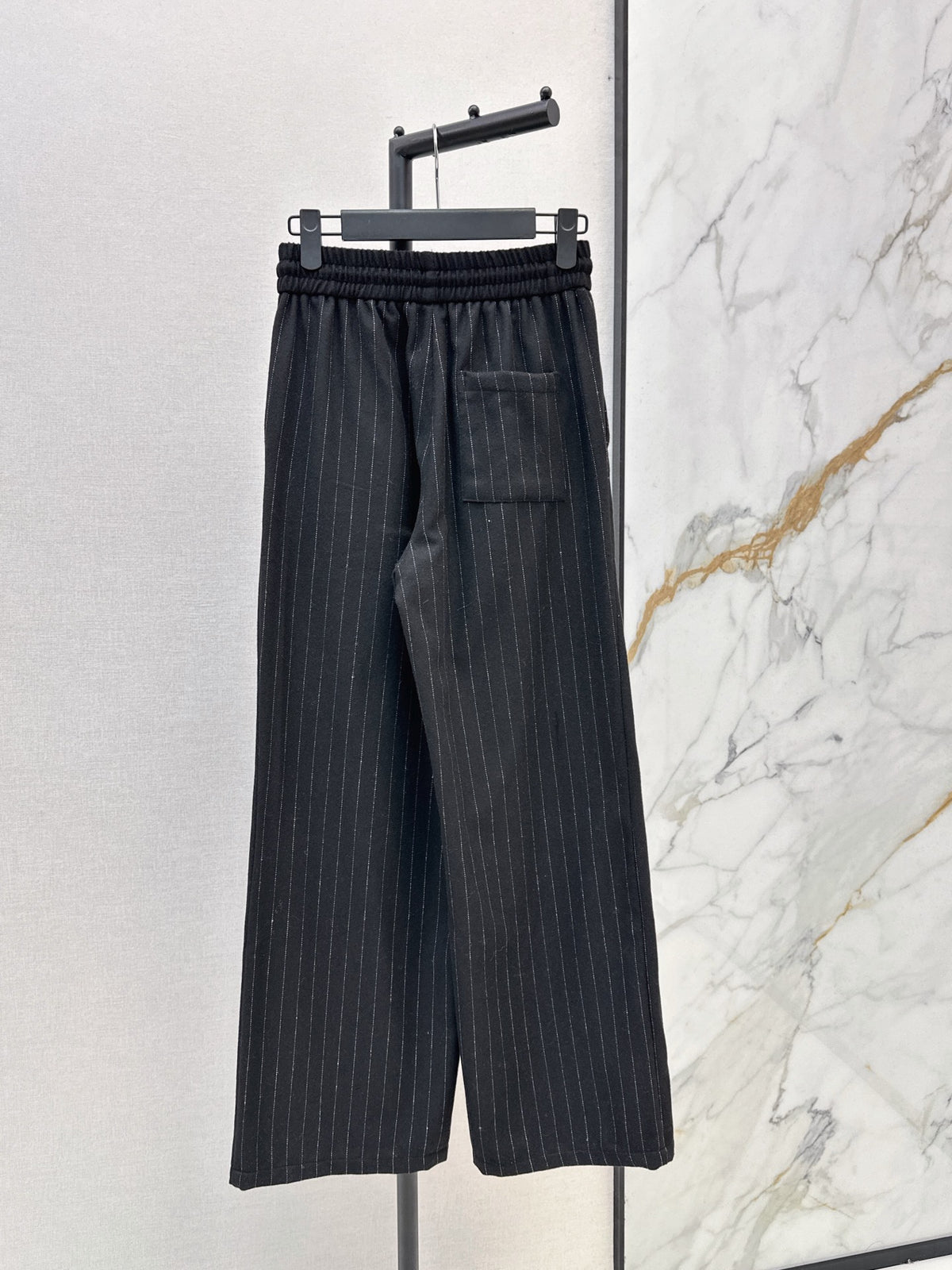26FW New Striped Wool Wide-Leg Trousers 🩶🖤
