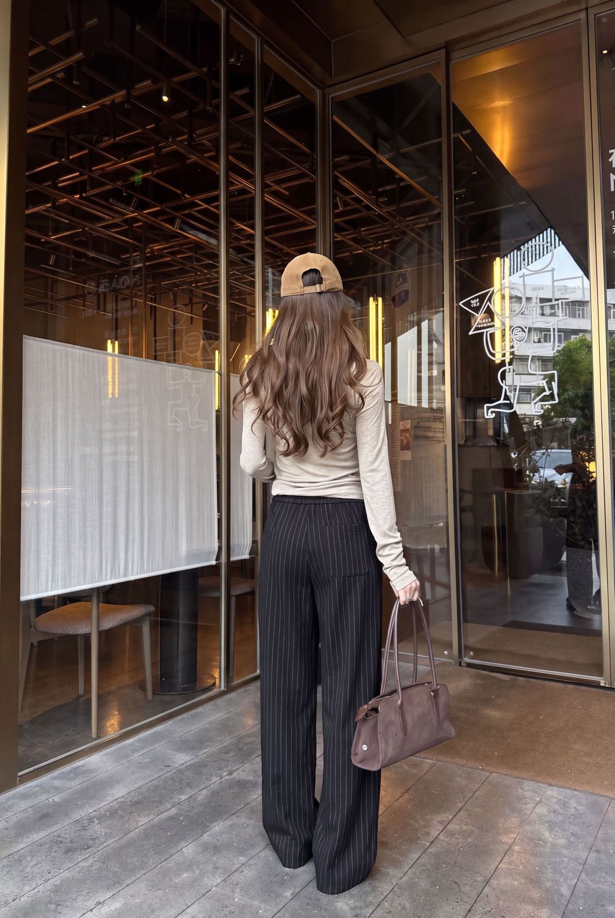 26FW New Striped Wool Wide-Leg Trousers 🩶🖤