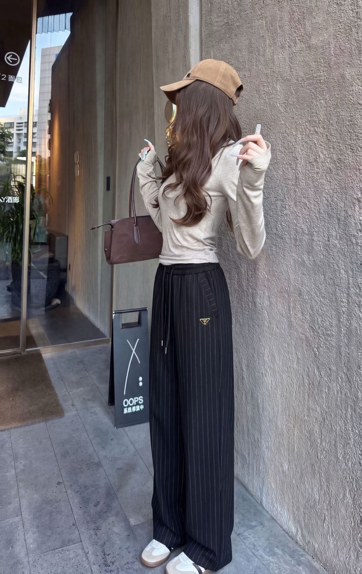 26FW New Striped Wool Wide-Leg Trousers 🩶🖤