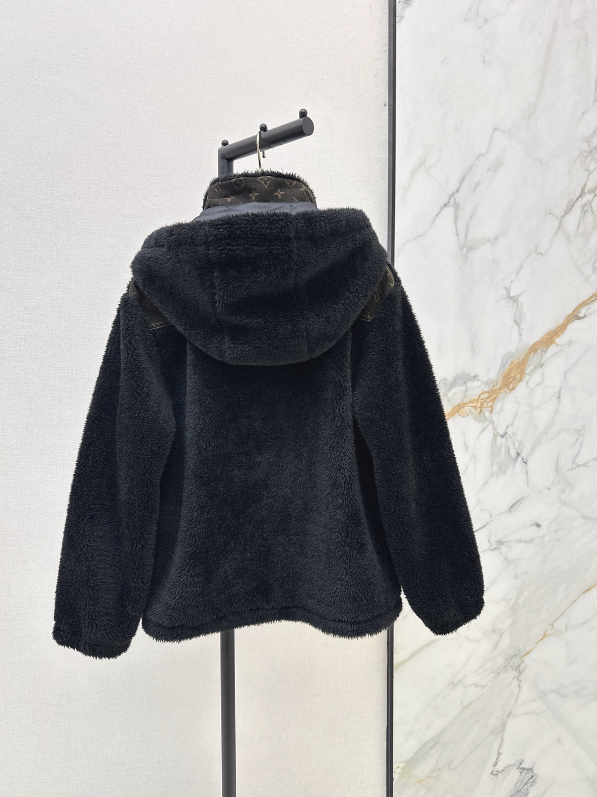 26FW New Oversized Teddy Hooded Coat with Patch Pockets 🖤