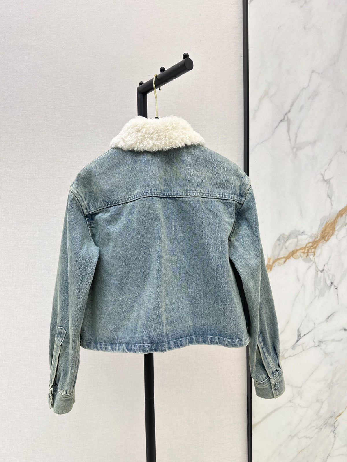 🔥Highest Quality🔥26FW New Collared Denim Jacket 🩵 Detachable Burgundy Vest + Denim Jacket