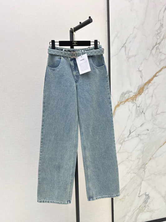🔥Highest Quality🔥26FW New Straight-Leg Jeans with Embroidered Double-C Pocket Detail 🩵