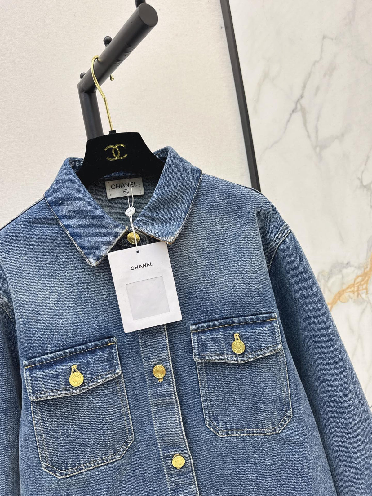 🔥Highest Quality🔥26FW New Heavily Embellished Denim Shirt 🩵