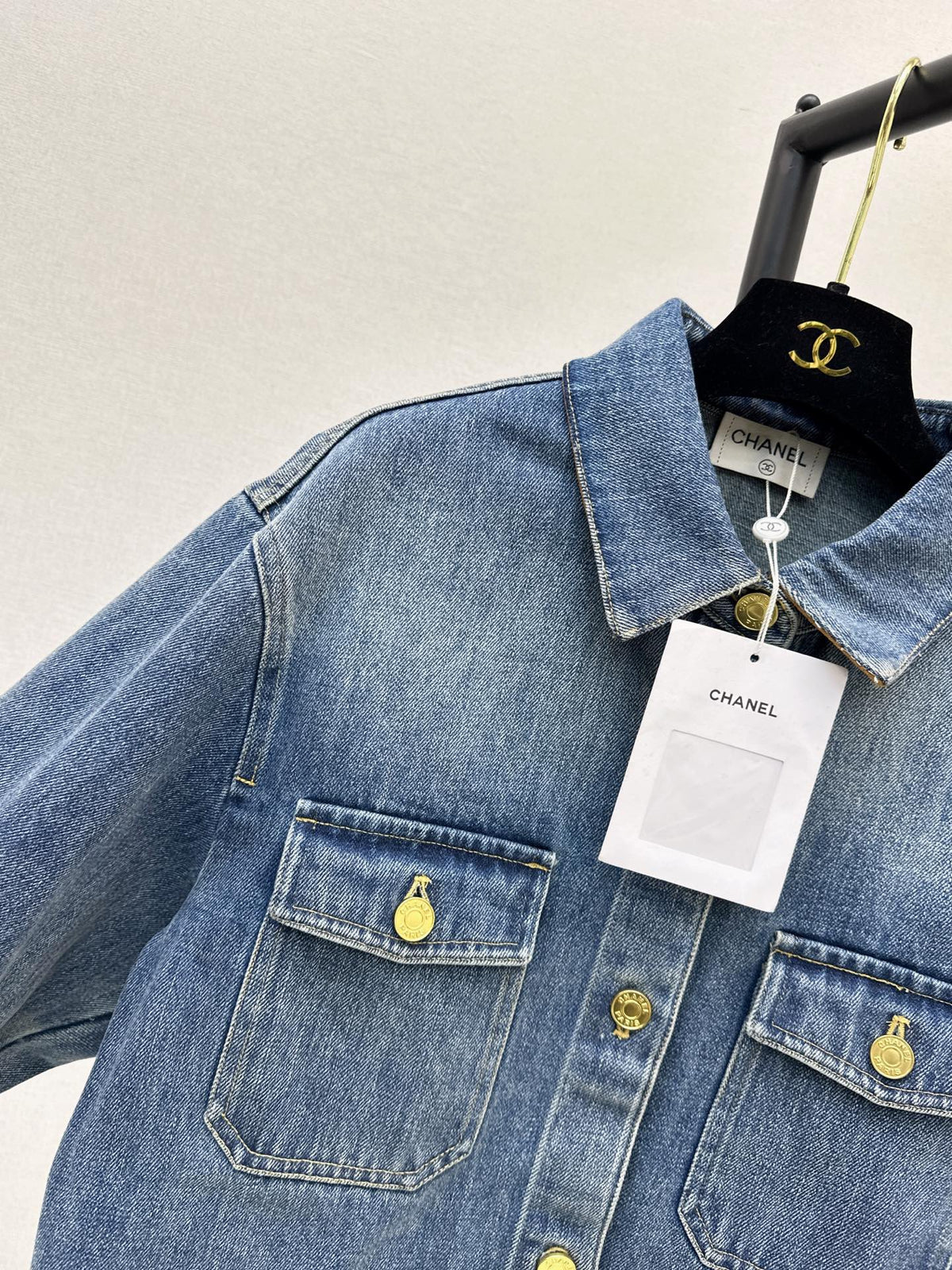 🔥Highest Quality🔥26FW New Heavily Embellished Denim Shirt 🩵