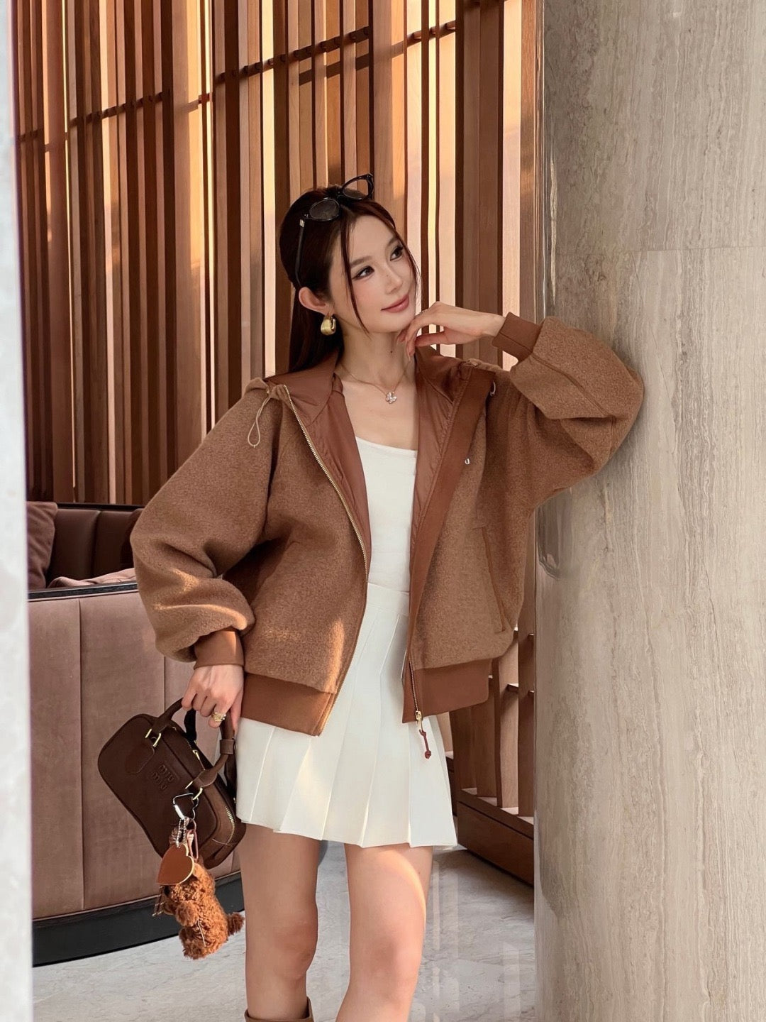26FW New Hooded Teddy Coat 🤎🩶