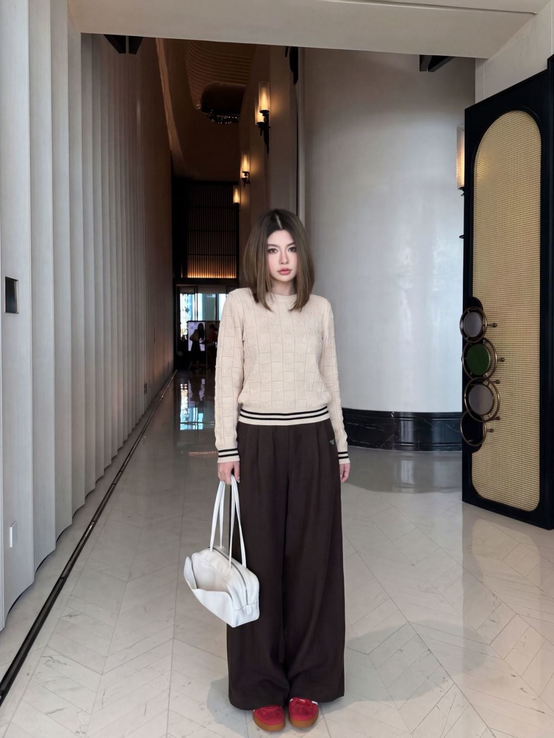 26FW New Straight-Leg Wide-Leg Trousers with Triangular Logo Detail 🤎💙🖤
