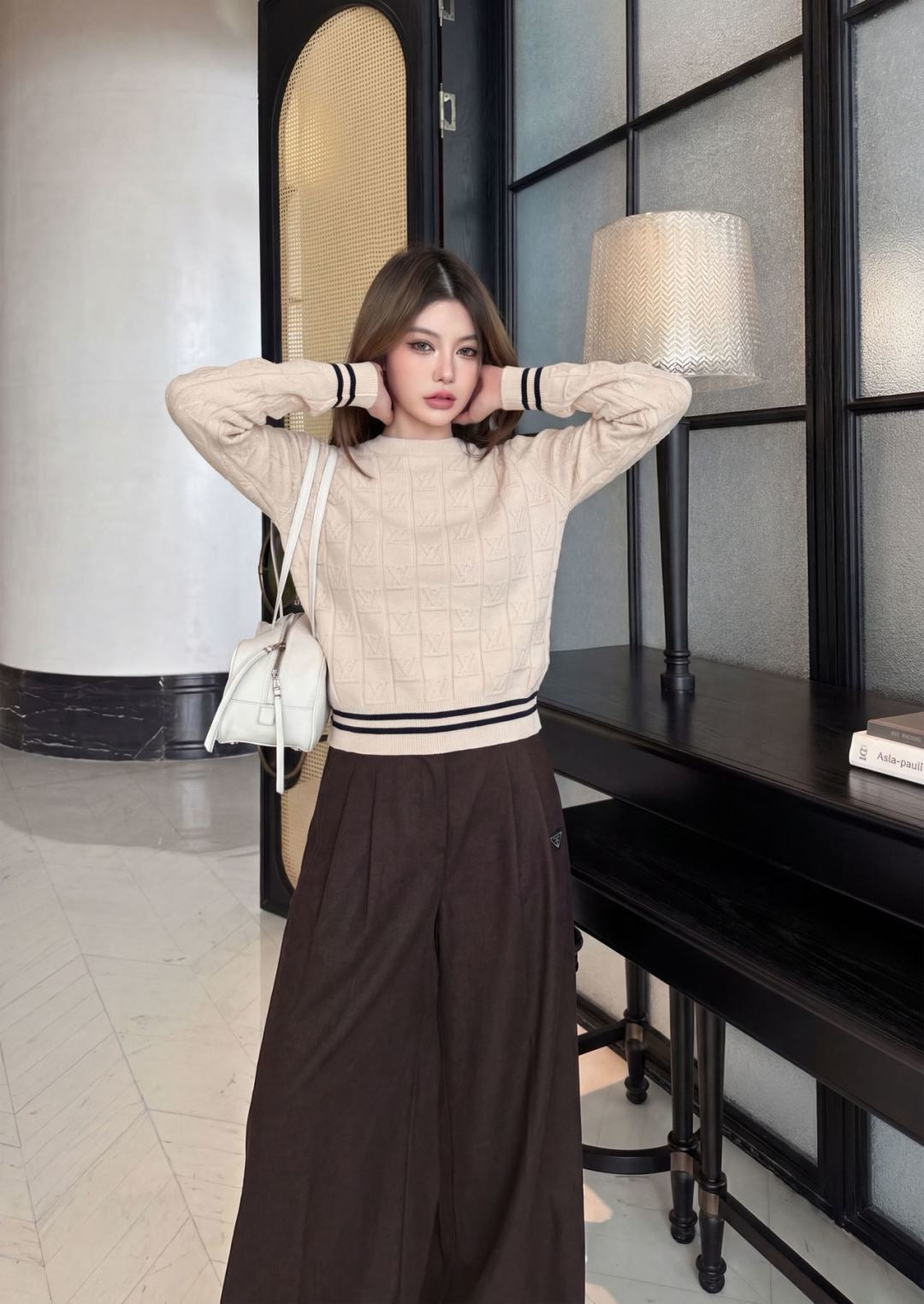 26FW New Straight-Leg Wide-Leg Trousers with Triangular Logo Detail 🤎💙🖤