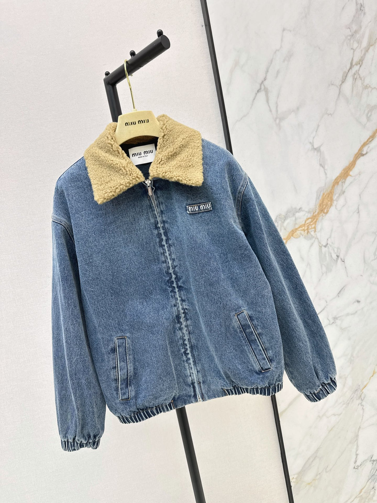 26FW New Oversized Denim Jacket with Contrast-Color Lapel 🩵