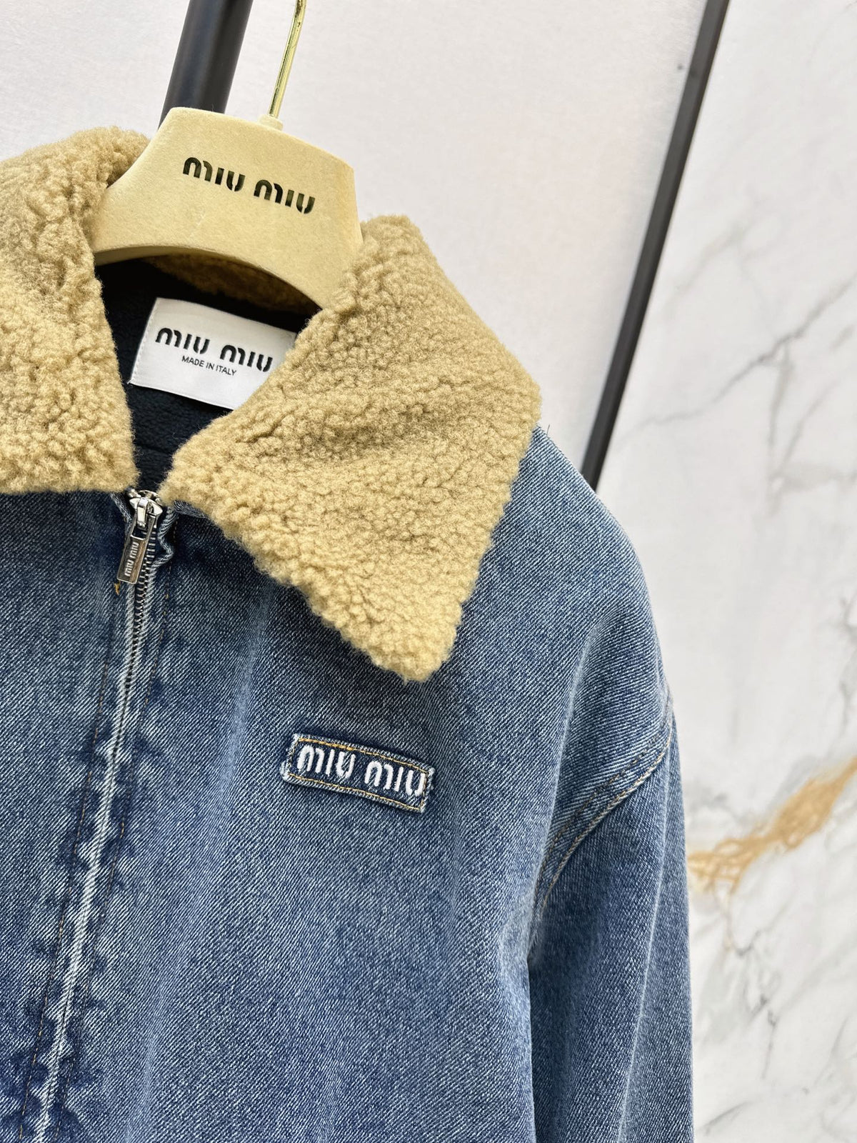 26FW New Oversized Denim Jacket with Contrast-Color Lapel 🩵