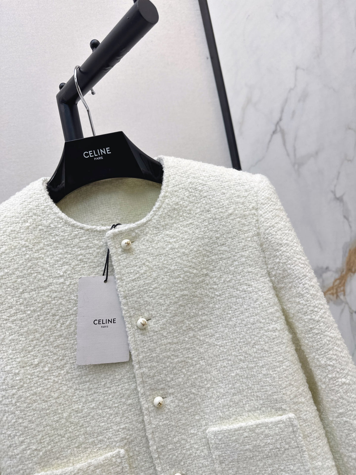 26FW New Cream-Colored Cropped Knit Jacket 🤍