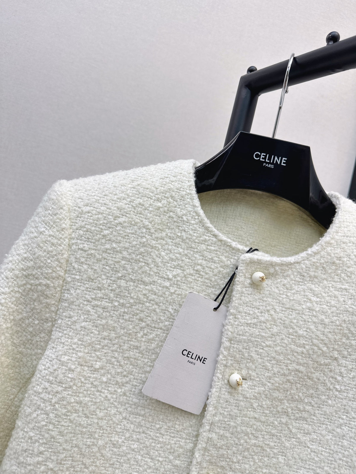 26FW New Cream-Colored Cropped Knit Jacket 🤍