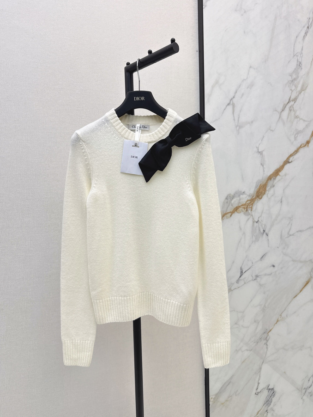 🔥Highest Quality🔥26FW New Bow-Detail Crewneck Sweater 🤍🩶