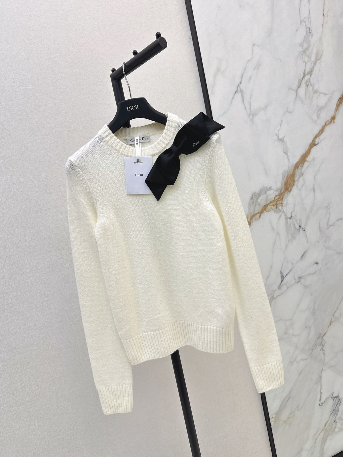 🔥Highest Quality🔥26FW New Bow-Detail Crewneck Sweater 🤍🩶