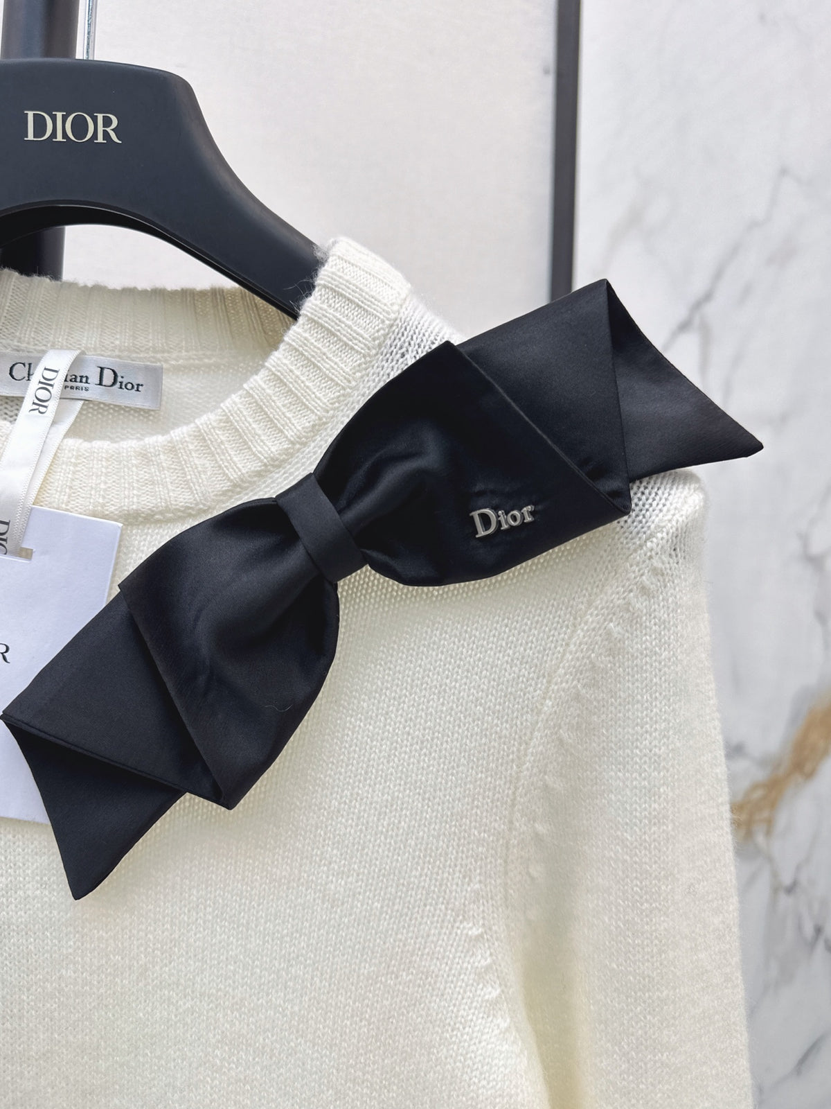 🔥Highest Quality🔥26FW New Bow-Detail Crewneck Sweater 🤍🩶
