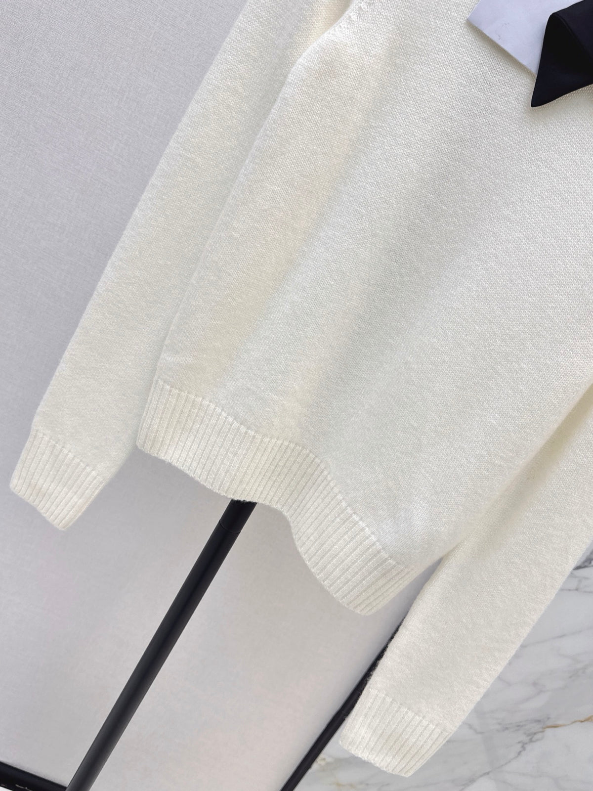 🔥Highest Quality🔥26FW New Bow-Detail Crewneck Sweater 🤍🩶