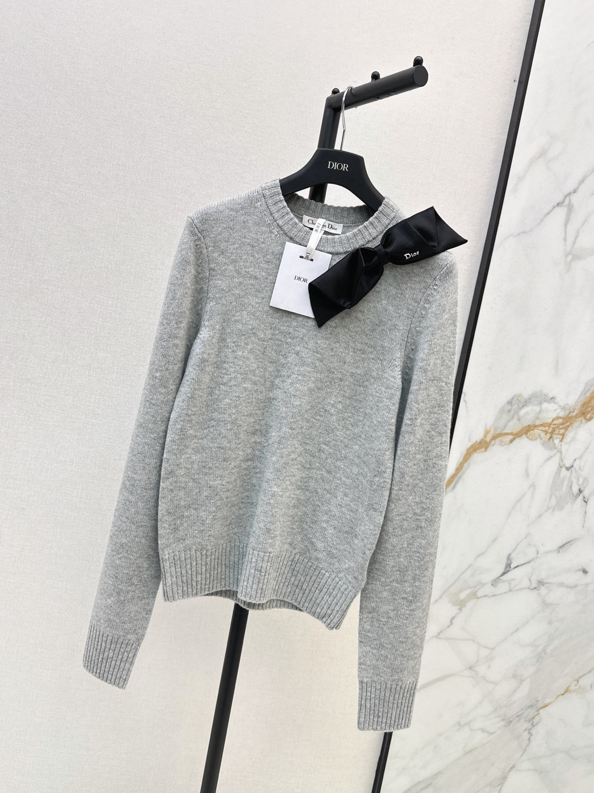 🔥Highest Quality🔥26FW New Bow-Detail Crewneck Sweater 🤍🩶